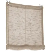 Kutti Heimtextilien Raffrollo Ösenrollo Celtic taupe. Einfarbig, Uni. Leinenoptik. Montage ohne Bohren, mit Fensterhaken 45 x 140 cm