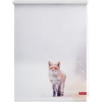 Lichtblick Original Seitenzugrollo "Rollo Klemmfix, ohne Bohren, Verdunkelung, Fuchs im Schnee - Weiß Rot" verdunkelnd Verdunkelung energiesparend freihängend