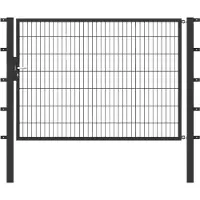 GAH Alberts Zauneinzeltür ALBERTS "Flexo", grau (anthrazit), B:200cm H:140cm, Stahl, Tore, Zauneinzeltür, 200 cm Breite, in versch. Höhen