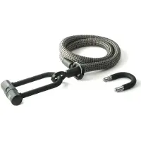 Tex-lock eyelet mit U/X-lock 120cm - Bügelschloss mit Textilseil | electric grey
