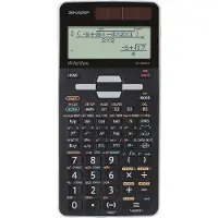 Sharp EL-W506T, Tasche, Display-Rechner, 16 Ziffern, Batterie/Solar, Schwarz, Grau