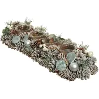 Décoris Teelicht Tannenzapfen l15b45h9c grün Weihnachten (groen)