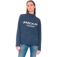 Le Temps des Cerises Rollkragenpullover "DARRY" mit AMOUR CERISES-Schriftzug