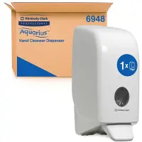Aquarius Kimberly-Clark Aquarius Seifenspender 6948, 1 l, für Flüssig- & Schaumseife, B 116 x T 114 x H 236 mm, Kunststoff, weiß