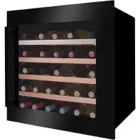 Amica Einbauweinkühlschrank "WK 341 210 S", Energieeffizienz: G, schwarz, B:59cm H:59,5cm T:60,8cm, Weinkühlschränke, LED-Beleuchtung, Einbauweinkühlschrank