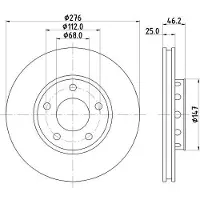 Hella Bremsscheibe [Hersteller-Nr. 8DD355101-361] für Audi