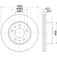 Hella Bremsscheibe [Hersteller-Nr. 8DD355100-341] für Volvo