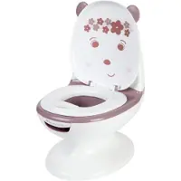 Bebeconfort Toilette - Mini Weiß/Lavendel m. Bär - - One Size - Töpfchen