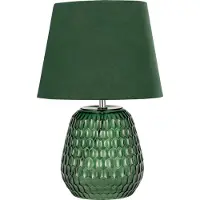 Pauleen Crystal Velours Tischleuchte max40W E14 Grün 230V Glas/Stoff