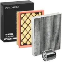 RIDEX Inspektionspaket Filterset für FORD Mondeo V Kombi (CF) S-Max (CJ) Galaxy (CK) Mondeo V Schrägheck (CE) für FORD USA EDGE