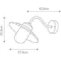 ELSTEAD Klampenborg Außenwandlampe, schwarz, Sensor, IP44 - , Klampenborg, Schwarz, für Terrasse, Edelstahl, Landhaus / Rustikal