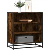 vidaXL Sideboard Räuchereiche 68x35x76 cm Holzwerkstoff und Metall