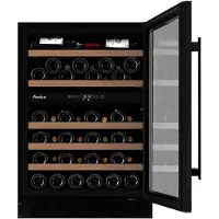 Amica WK 341 118 S, Weinkühler mit Kompressor, Freistehend, 52 Flasche(n), F, Innenbeleuchtung, Schwarz