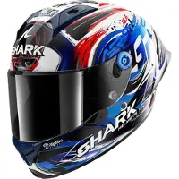 Shark Aeron-Gp Fim Racing #1 Replica Zarco Signature Weiß Schwarz Blau WKB Größe 2XL