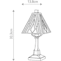 Elstead Lighting Elstead Alderley Tischlampe E14 Vintage-Bronze Tiffanyglas klein