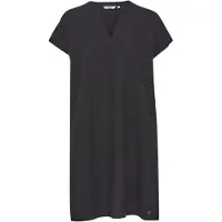 Oxmo Blusenkleid "Blusenkleid OXAnette", Damen, Gr. 36, N-Gr, schwarz, Obermaterial: 55% Vinylal PVAL. 45% Viskose CV., Kleider Blusenkleid