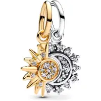 Pandora 763585C01 Charm-Anhänger Sonne und Mond Zweifarbig