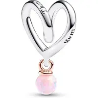 Pandora 783242C01 Silber Charm Bicolor Eingehülltes Herz