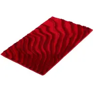 Kleine wolke Badematte "Terrace", rutschhemmend beschichtet, fußbodenheizungsgeeignet, Badteppich, modernes Wellen Design, Hoch-Tief Effekt