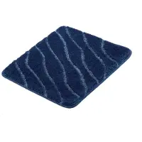 Kleine wolke Badematte "Tram", rutschhemmend beschichtet, fußbodenheizungsgeeignet, modernes Wellen Design, Hoch-Tief Effekt