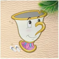 Cerdá Round Princess Chip Towel Weiß Mann