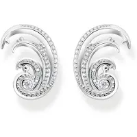 Thomas Sabo H2225-051-14 Damen-Ohrringe Welle mit Weißen Steinen Silber
