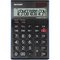 Sharp EL-145T, Desktop, Finanzrechner, 14 Ziffern, 1 Zeilen, Batterie/Solar, Schwarz