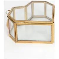 Sissy-Boy Glasschatulle Herz Groß - Goldfarben