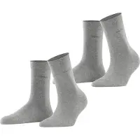 Esprit Damen Socken Basic Easy 2er Pack - grau - 39|42|41|40