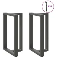 vidaXL Bartischbeine T-Form 2 Stk. Anthrazit 60x35x(90-91) cm Stahl