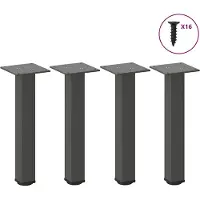 vidaXL Couchtischbeine 4 Stk. Anthrazit 30-32 cm Stahl