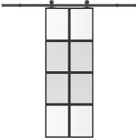 vidaXL Schiebetür mit Beschlag 76x205 cm Hartglas & Aluminium