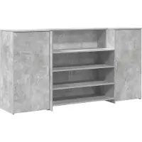 vidaXL Empfangstheke Betongrau 200x50x103,5 cm Holzwerkstoff