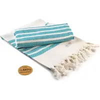 Artg Hamamzz Dalaman Towel|A & R Textile Group B.V.|White | Petrol|100 x 180 cm