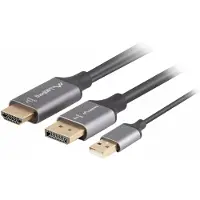 Lanberg HDMI auf DisplayPort Kabel 1m 4K Schwarz