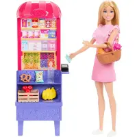 Barbie und Teresa Rezept für Freundschaft Malibu auf dem Markt Puppen- und Spielset mit 11 Zubehörteilen, Modepuppe, Weiblich, 3 Jahr(e), Mädchen, 291,8 mm, 268 g