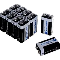EverActive 6LR61 6F22 - Alkalibatterien (9 V, 10 Stück, 5 Jahre Lebensdauer)