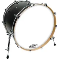 Evans EQ3 Resonant Beschichtetes weißes Bass Drum-Fell ohne Port 22 Zoll