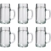 Ich-zapfe Bierglas Set Styria 6er 1 Liter Klar Glas