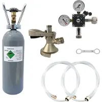 Ich-zapfe Zubehörpaket 2 mit Korb-Fitting, 7mm! Bierschlauch und 2,0 kg CO2 für 1-leitige Zapfanlagen