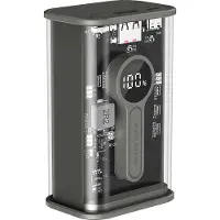 Gembird PB09-TQC3-01, 9000 mAh, Lithium Polymer (LiPo), Quick Charge 3.0, 40 W, Schwarz, Transparent