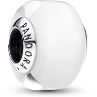 Pandora 793118C00 Charm Silber Muranoglas Weiß Mini