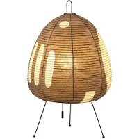 Vitra Akari 1AG Tischleuchte - , Schwarz, für Wohnzimmer, Papier / Karton