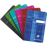 Clairefontaine 5x Kladden/Notizbücher 9x14cm mit Softcover, 96 Blatt liniert 90g - Sortiert 9596C