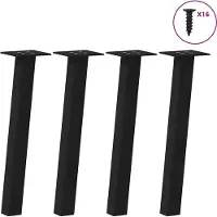 vidaXL Couchtischbeine 4 Stk. Schwarz 30 cm Stahl