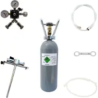 Ich-zapfe Zubehörpaket 4 mit 5l Adapter 7 mm Bierschlauch 2 kg Kohlensäure für 2-Leitige Zapfanlagen
