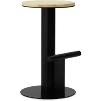 Normann Copenhagen Barhocker mit Stangenform, 65 cm, Kiefer/schwarz