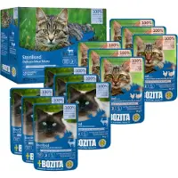 Bozita Indoor & Sterilised Fleischstückchen in Sauce Multipack Nassfutter Katze