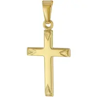 Trendor 51798 Kreuz-Anhänger Gold 585 / 14 Karat für Damen, Herren, Kinder