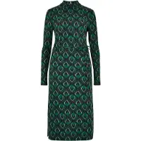 Apricot Druckkleid "Geometrisch gemustertes Midikleid" mit Bindeband, 2 tlg. mit Bindeband